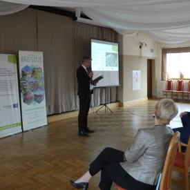 konferencja podsumowująca rozbudowę i przebudowę oczyszczalni ścieków w Brzeszczach.